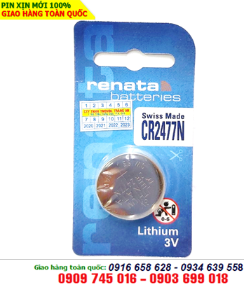 Renata CR2477N; Pin 3v lithium Renata CR2477N 